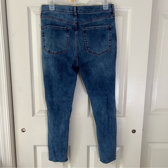 4/$25 Free People Womens Skinny Jeans W30/S CutOut Raw Distressed Casual Denim - Picture 8 of 16